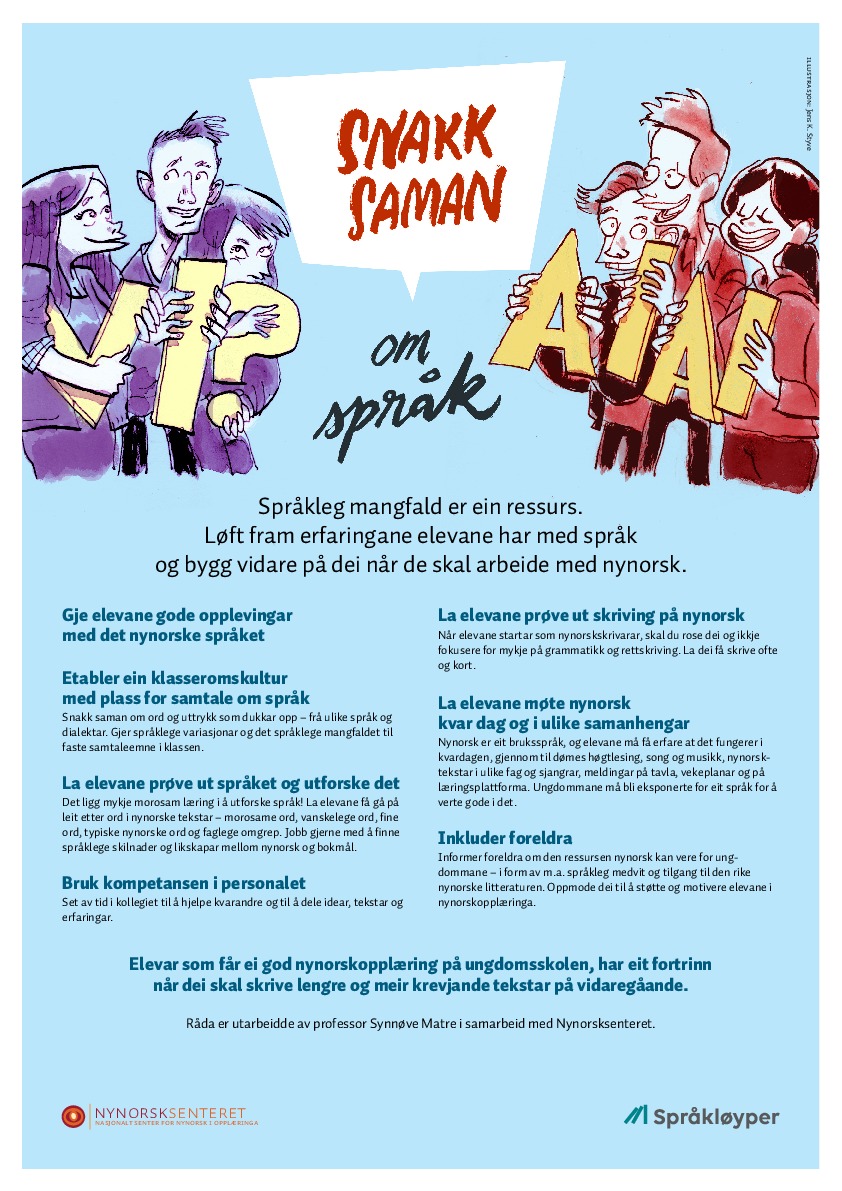 Plakat til "Snakk saman om språk"