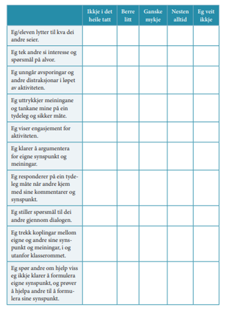 Evalueringsskjema